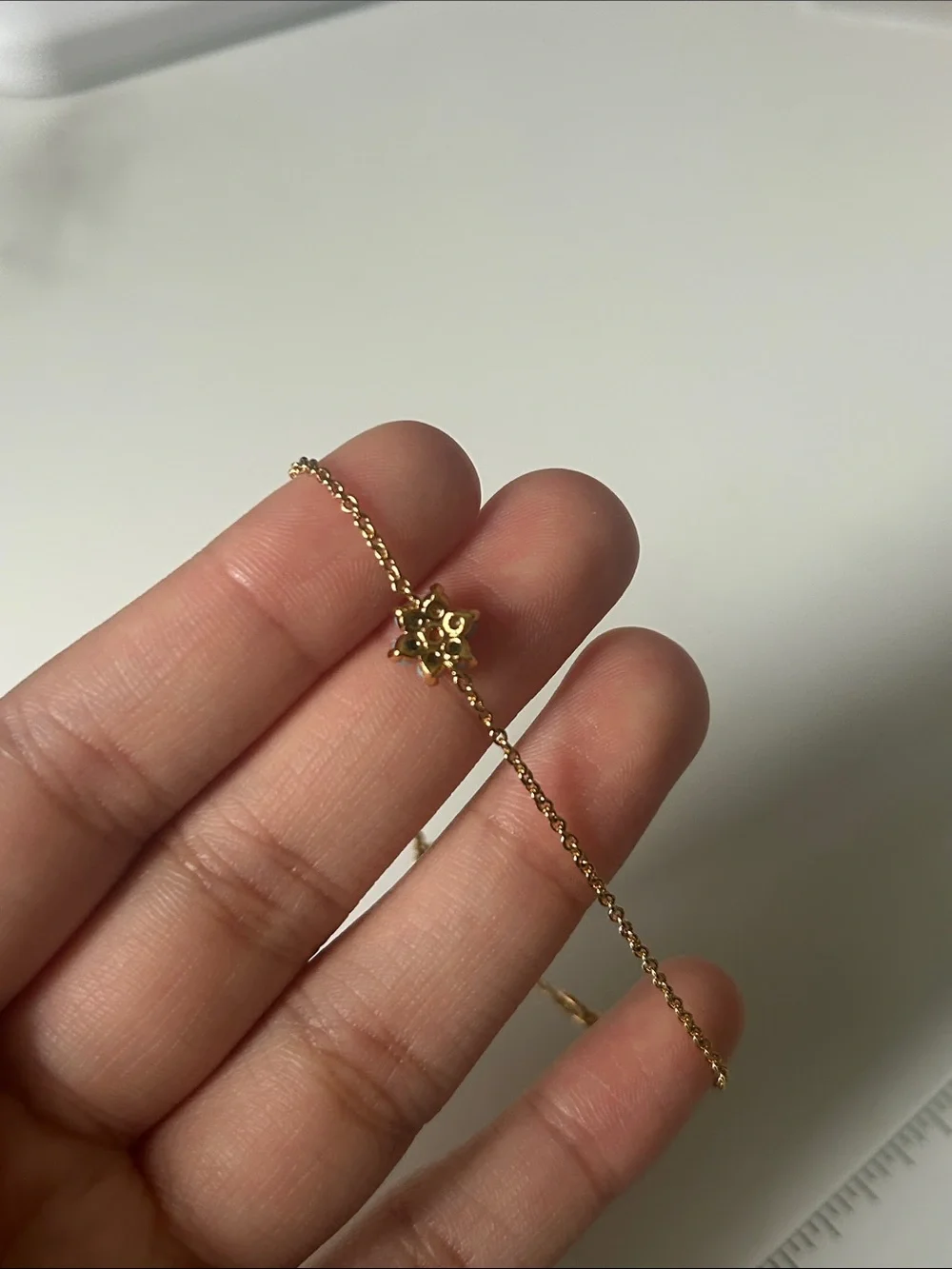 Kate Spade Gold-Tone Turquoise Flower Charm Chain Bracelet Boho Dainty Floral - Picture 8 of 9